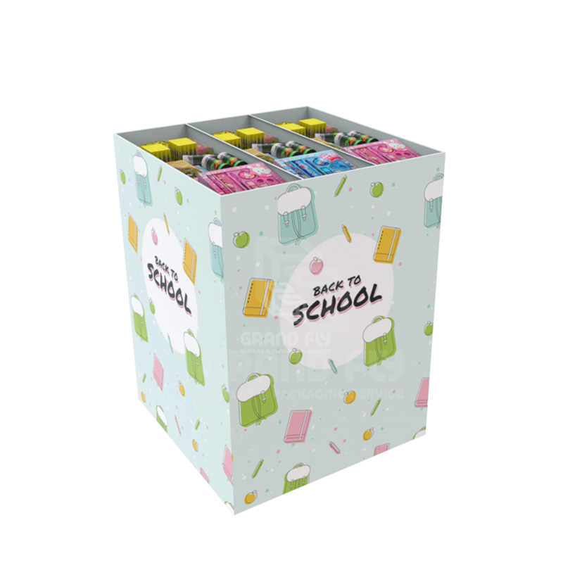 BTS Stationery Cardboard Square Dump Bins with Divider