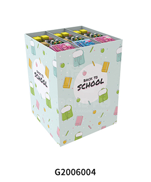 BTS Stationery Cardboard Square Dump Bins with Divider
