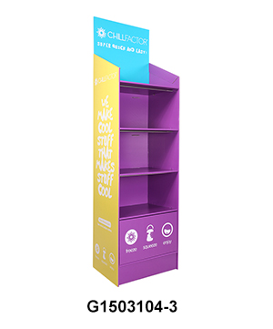 Cardboard Floor Retail Display Stand for Sport Water Bottle