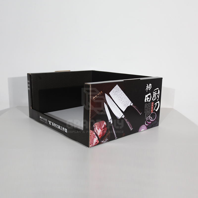 Cardboard PDQ Trays with Custom Printing for Kitchen Knife