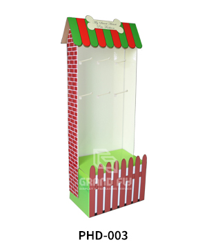 Cardboard Peg/Hook Display for Dog Collars and Leashes