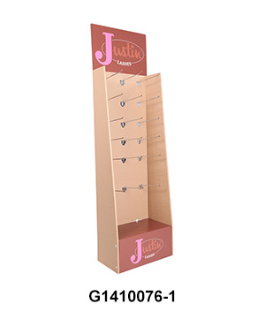 Carton POS Shipper Display Stand with Peg Hook for Belt