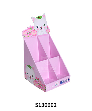 Corrugated Counter Top Display Boxes with 4 Dividers