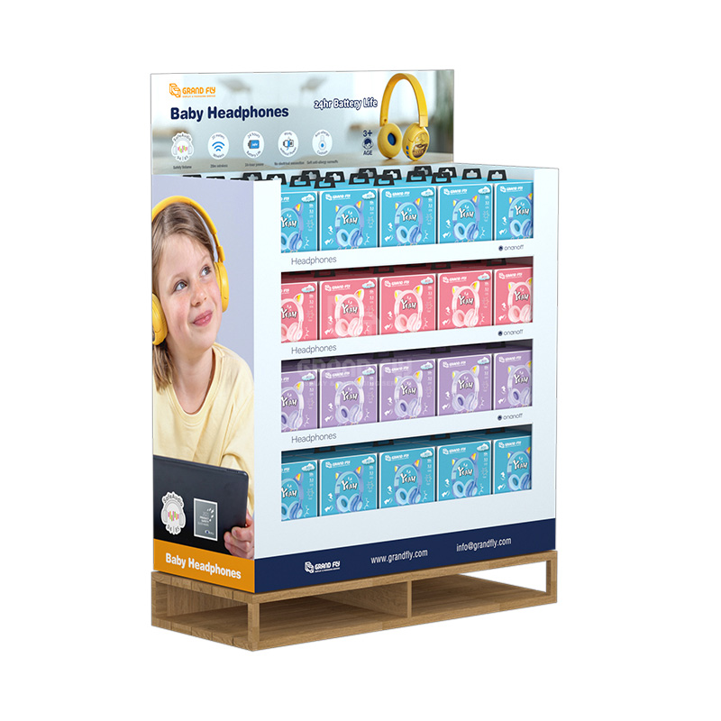 Custom Cardboard Retail Pallet Displays for Headset/Earphone
