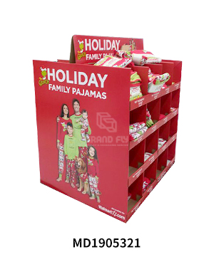 Custom Christmas Holiday Shirt Corrugated Full Pallet Display