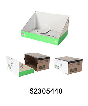 Custom Corrugated Shelf Ready Display Tray with Hood Carton