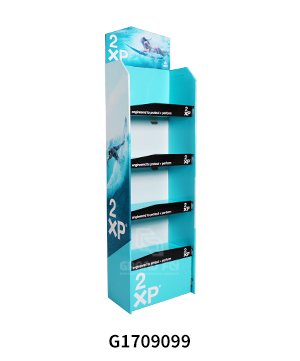 Custom Easy Assembly Cardboard Shelf Floor Displays