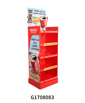 Custom Nestle Coffee Cardboard FSDU Display Stand