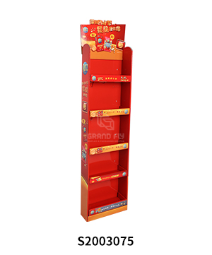 Custom Printed 5 Shelf Cardboard Hangsell for Biscuits