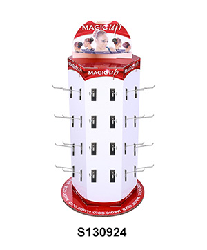 Rotating Counter Display with Peg for Hair Accessories