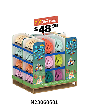 Custom Walmart Cardboard Full Pallet Display for Cycling Helmet