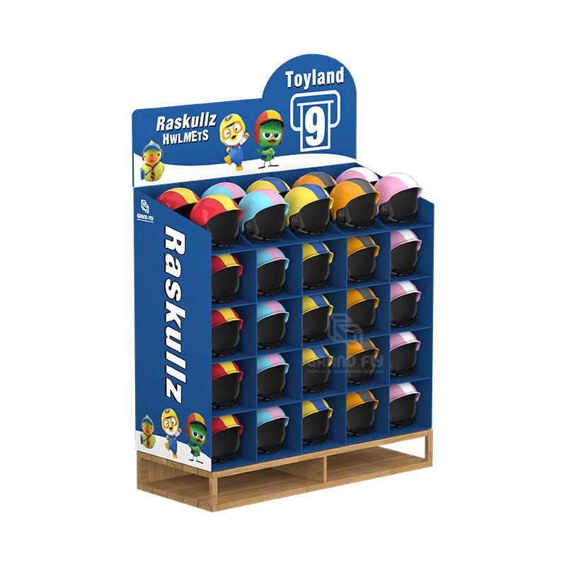 POP Cardboard Store Half Pallet Display Stand for Kid’s Helmet