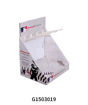 Retail Cardboard Sunglasses Counter Display Box with Hangers