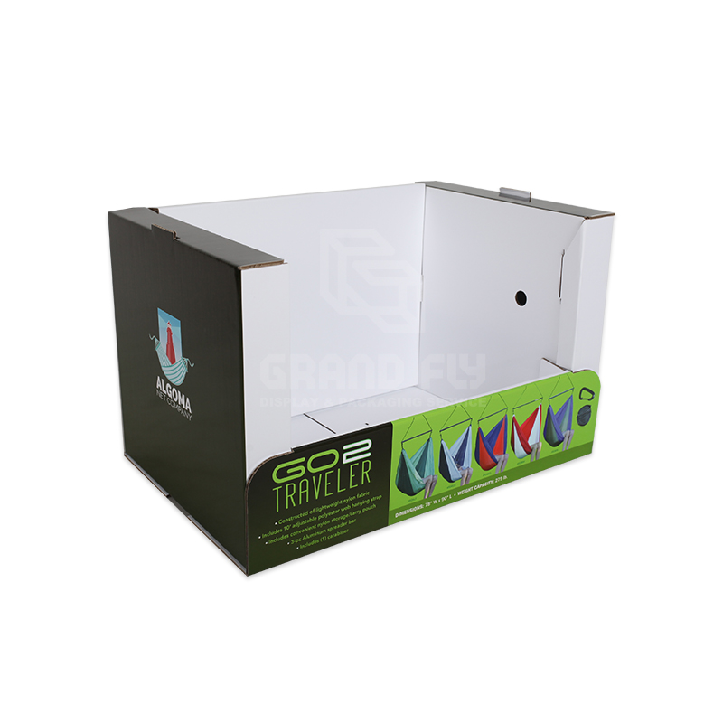 Stable Corrugated Cardboard tackable Display for Hammock