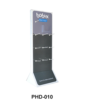 Two-sided Cardboard FSDU with Peg Hooks for Children’s Shoes