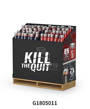 Walmart Cardboard Half Pallet Display Bin for Energy Drinks