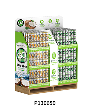 Walmart Cardboard Half Pallet Display Stand for Drinks